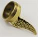 Model T Gull wing radiator cap, brass swept back wing style - 3926GWB