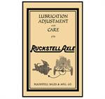Model T Lubrication, Adjustment and Care of the Ruckstell Axle. - R5