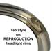Model T Headlight lens, plain flat glass, For REPRODUCTION Rims only - 6576E-RE